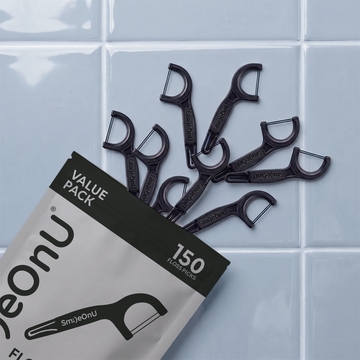 Charcoal Floss Picks 150ct